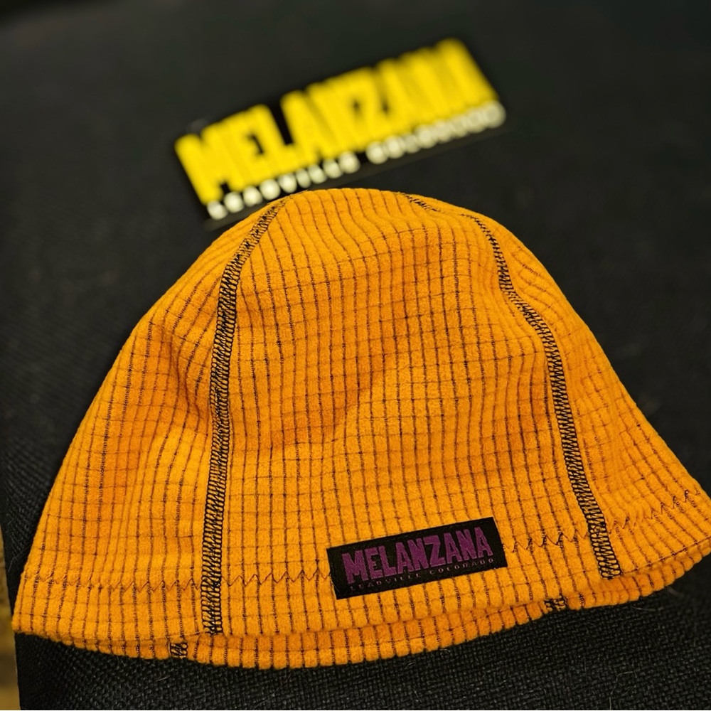 Melanzana Striped Yellow Beanie
